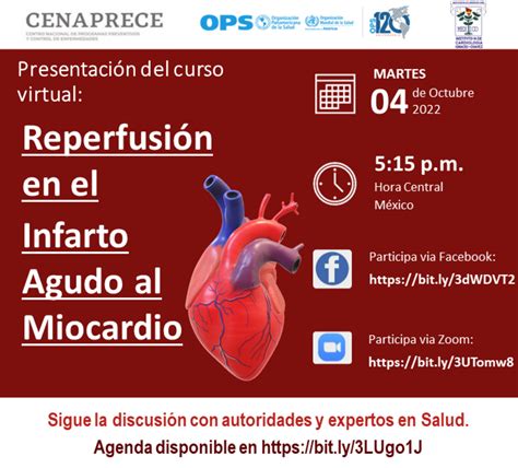 Presentación Del Curso Virtual Reperfusión En El Infarto Agudo Al Miocardio Ops Oms