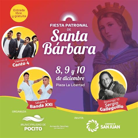 Fiesta De Santa B Rbara En Pocito Con Figuras Locales Y Nacionales