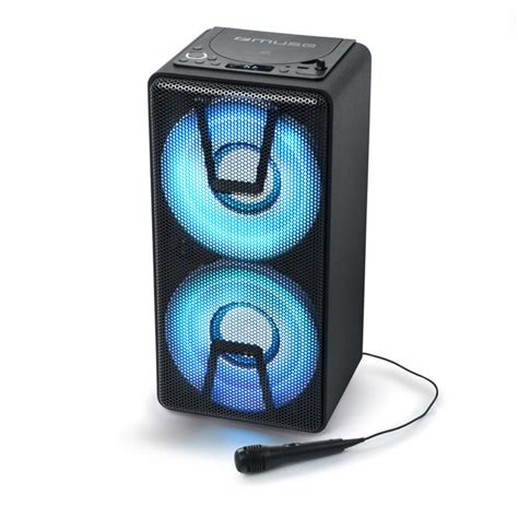 Enceinte autonome à LED Party box portable avec lecteur CD Micro BT