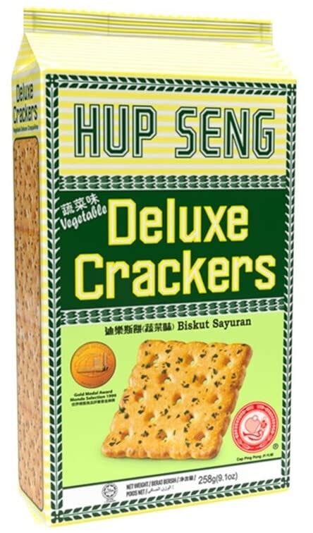 Hup Seng Deluxe Vegetable Crackers G Biskut Sayuran Cap Ping Pong