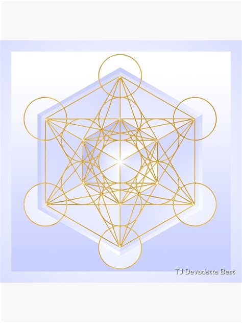 Metatron Cube Sacred Geometry Mystical Diagram Premium Matte Vertical