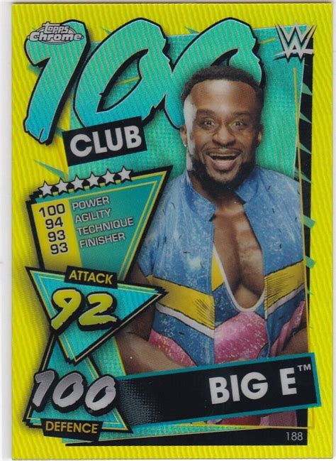 Topps Chrome Wwe Slam Attax Refractor Big E For Sale Online