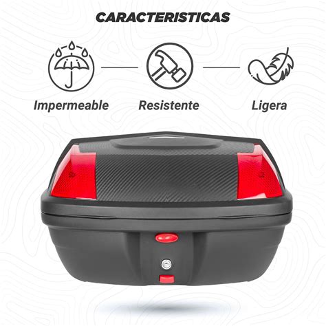 Bicimex Detalles Caja Porta Equipaje Para Motocicleta L Negra Base