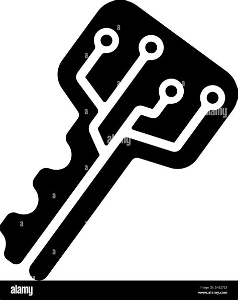 Digital Key Crypto Key Vector Icon Illustration Stock Vector Image