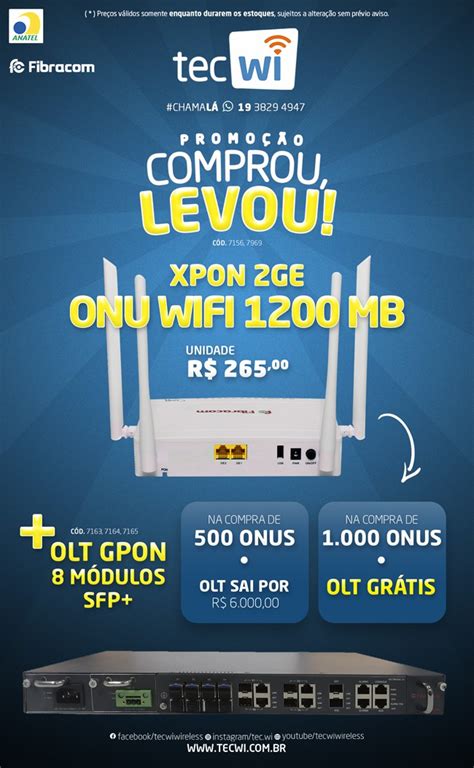 Tecwi Promo O Comprou Onu Levou Olt