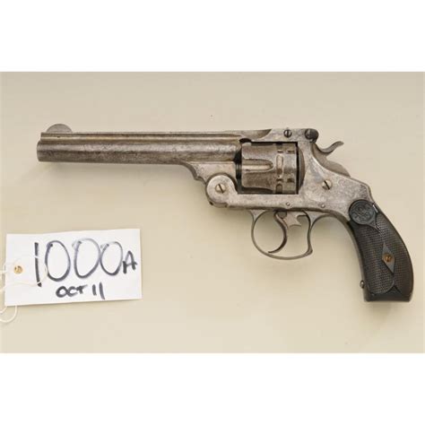 Smith And Wesson 44 Double Action Frontier Top Break Revolver 44 40 Cal 6” Barrel Nickel Finis