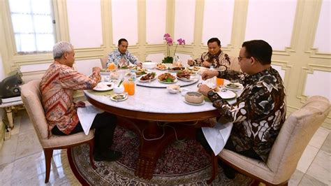 Rukun Para Capres Hadiri Jamuan Makan Siang Presiden Jokowi Maklumat