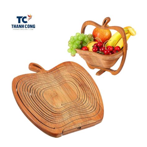 Collapsible Bamboo Fruit Basket Folding Bamboo Fruit Basket