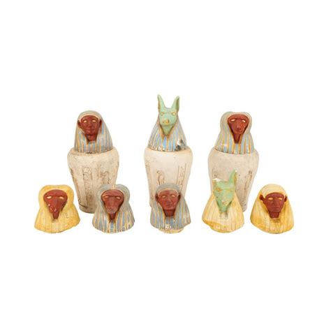 Lot 1433 Canopic Jars And Lids Mummy The 1999