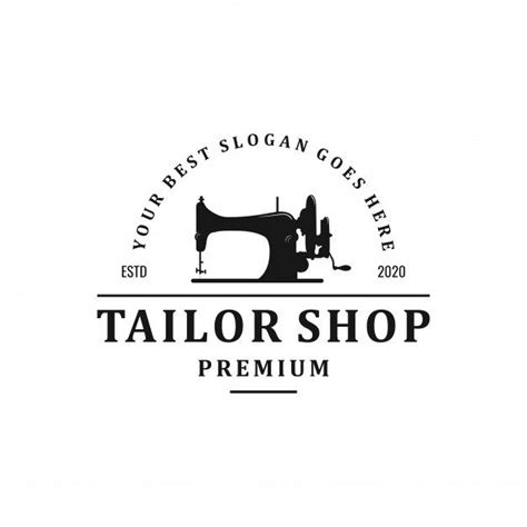 Premium Vector Vintage Tailor Shop Logo Design Sewing Logo Design