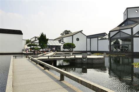 The Architecture of Suzhou Museum at Suzhou, China. Stock Photo - Image ...