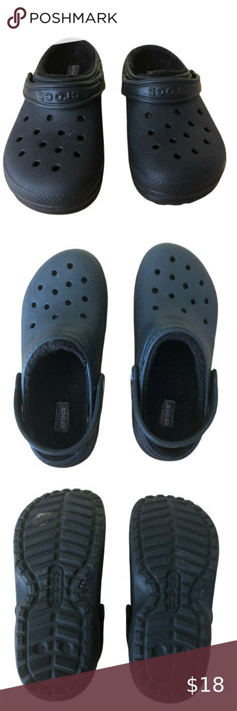 Crocs Kids Youth Unisex Lined Clogs Size J3 Black | Crocs, Black, Unisex