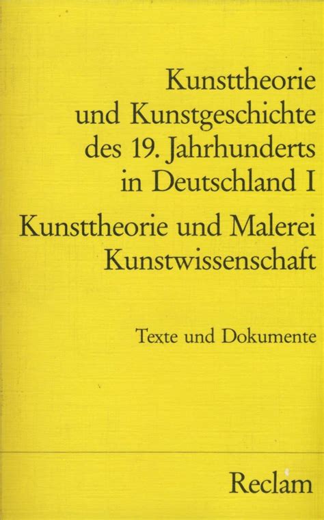 Kunsttheorie Und Kunstgeschichte Des Jahrhunderts In Deutschland