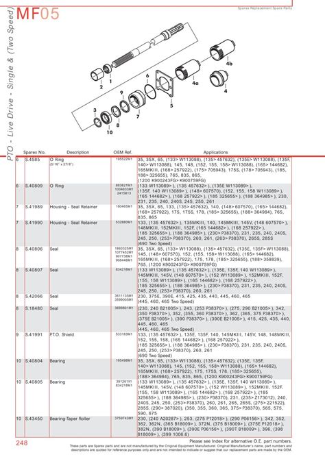 Massey Ferguson Transmission And Pto Page 258 Sparex Parts Lists And Diagrams Uk