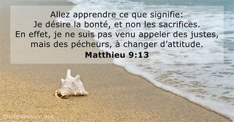 8 décembre 2022 Verset Biblique du Jour Matthieu 9 13 DailyVerses net