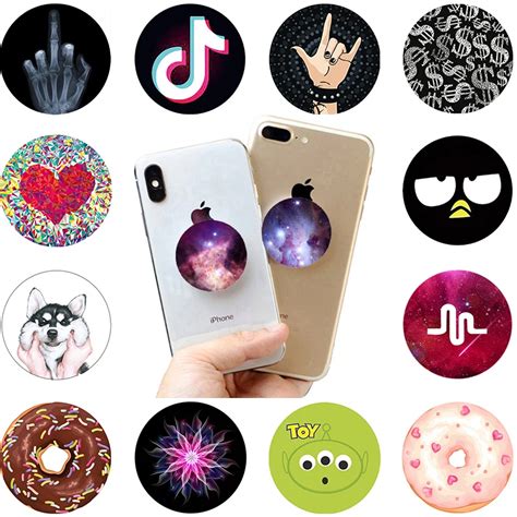 попсокет для телефона Round Grip Finger Ring Pop Socket Mobile ...