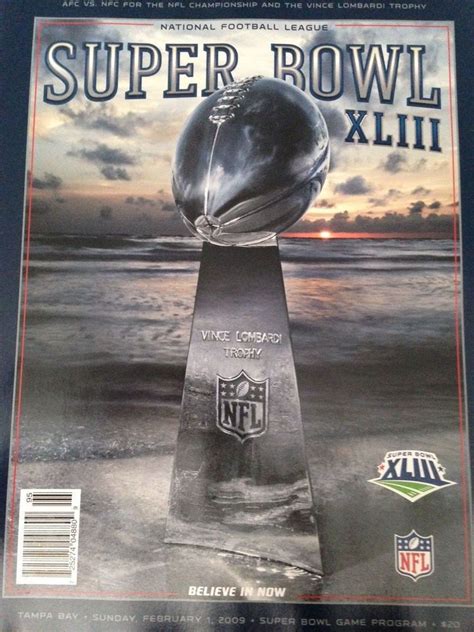 Nfl Super Bowl Xliii Program In Tampa Bay Steelers Super