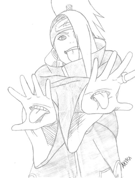Deidara-Manga sketch by 2011-Akira-2011 on DeviantArt