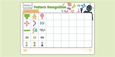 Grade 1 Pattern Recognition Complete These Patterns