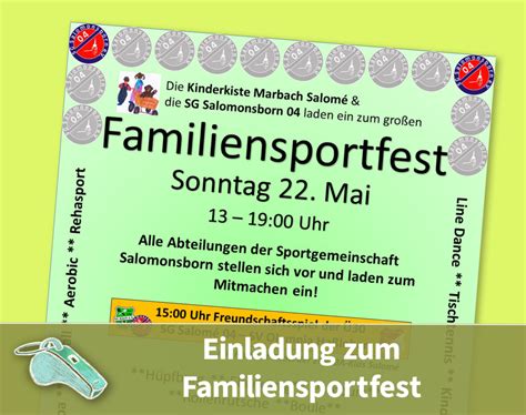 Familiensportfest am Sonntag Thüringen Erfurt Salomonsborn