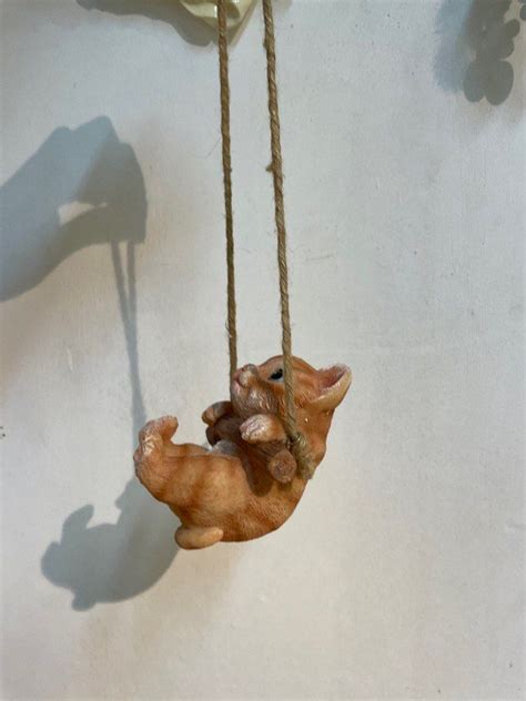 Hanging Ginger Cat Figurine Furniture Home Living Home Decor Other