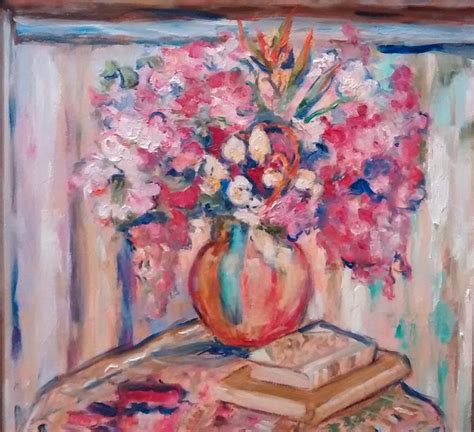 Crepe Myrtle And Ginger Original Oil Painting