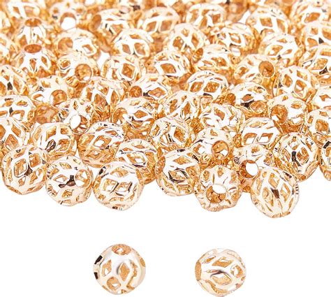 PH PandaHall 15 Styles Perles Plaquées Or 18 carats perles