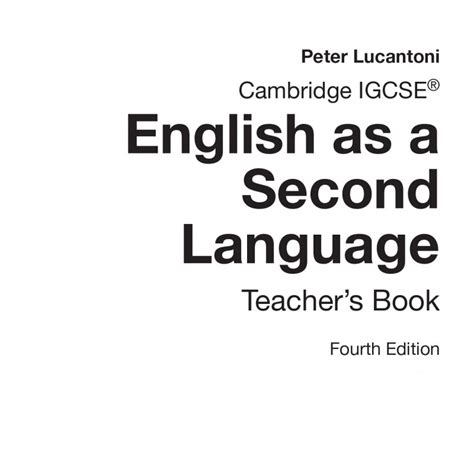 Cambridge IGCSE English As A Second Language Teachers Book