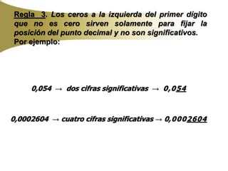 Reglas De Cifras Significativas PPT