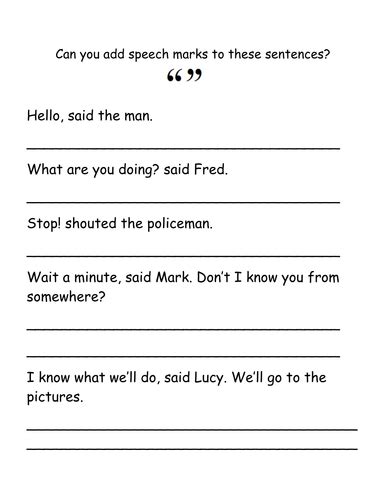 NEW! Year 3 inverted commas worksheets | Teaching Resources