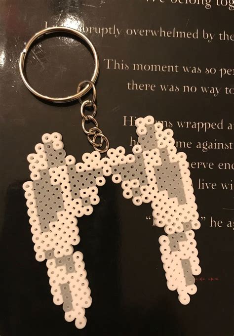 Lucifer Angel Wings Keychain Magnet Etsy Canada Perler Beads