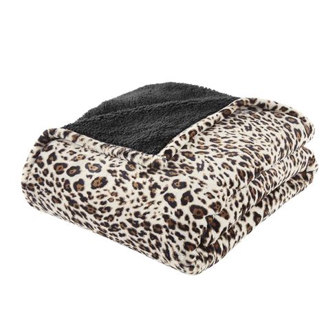 Home Decorators Collection Plush Leopard Sherpa Throw Blanket ST5070PL