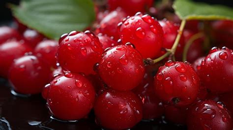 Premium Photo Red Berry Fruits Close Up