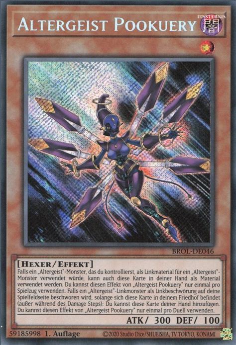 Recollectibles Sammelkarte Yugioh Karte Altergeist Pookuery Deutsch Yu