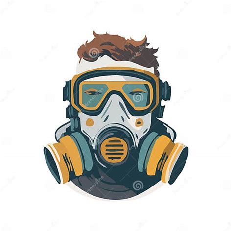 A Man Wearing A Gas Mask Vector Illustration Stock Vector Illustration Of Isolated Army