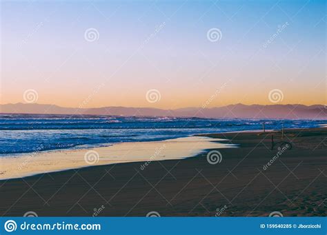 Beach In Viareggio Italy Editorial Image Image Of Scenery