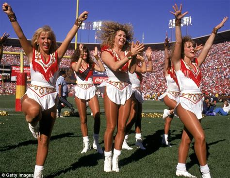 History Of Nfl Cheerleader Uniforms And Their Hairstyles Daily Mail Online