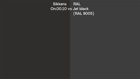 Sikkens On Vs Ral Jet Black Ral Side By Side Comparison