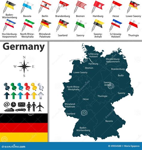 Map Of Germany Stock Vector Illustration Of Germany