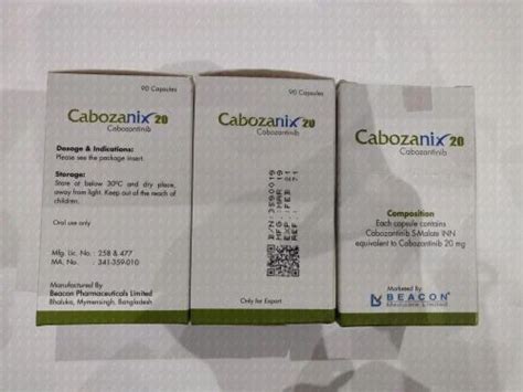 Allopathic Cabozanix 20mg 90s Cabozantinib At Rs 4637 Bottle In