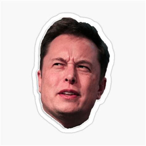 "Confused Elon Musk Face" Sticker for Sale by Artsy-Craft | Redbubble