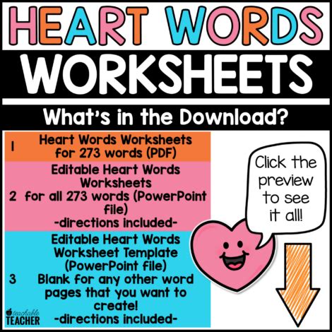 Heart Words Worksheets Kindergarten Science of Reading + Temp Heart ...