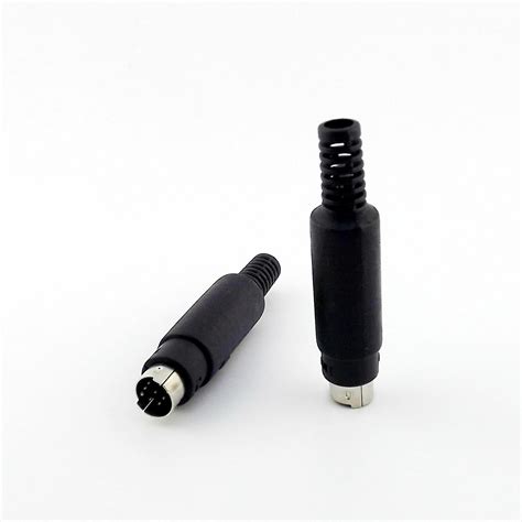 8 Pin Mini DIN Mini-DIN Male Plug S-video Connector Adapter With ...