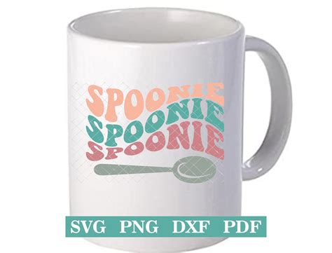 Spoonie Wavy Retro Text Svg Png Pdf Dxf Etsy