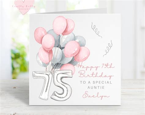 Personalised 75th Birthday Card Fabulous At 75 Aged 75 Coloured Flowers