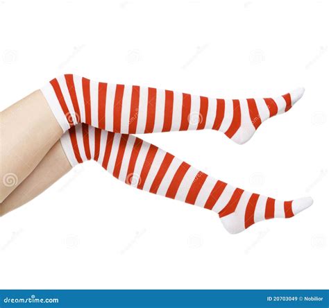 Woman Legs In Color Red Socks Stock Image Image Of Pantyhose Clothes