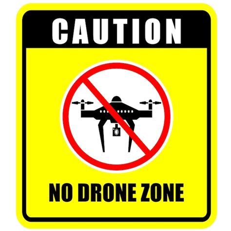 Premium Vector Caution No Drone Zone Sign Vector