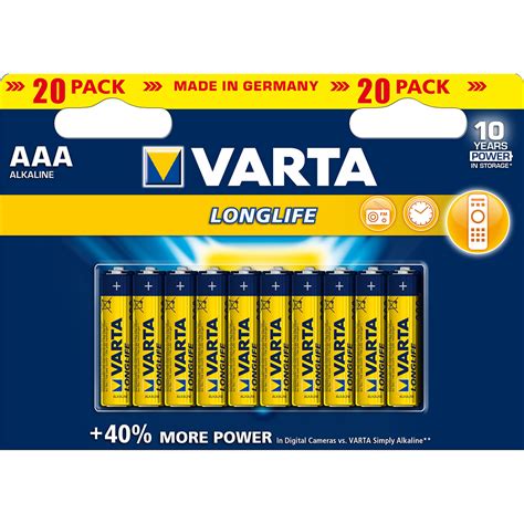 Aaa Batteri Varta Long Life Kr I Lager Valostore Se