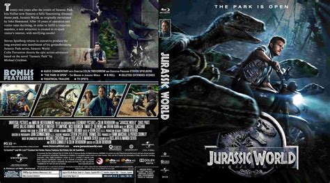 Tudo Gtba Jurassic World 2015 R1 Cover And Label Blu Ray Movie