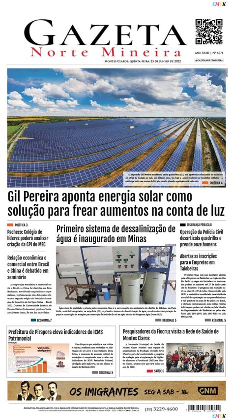 JORNAL IMPRESSO 23 DE JUNHO DE 2022 EDIÇÃO Rede Gazeta de Comunicação